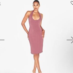 SKIMS Smooth Lounge Midi Halter Dress